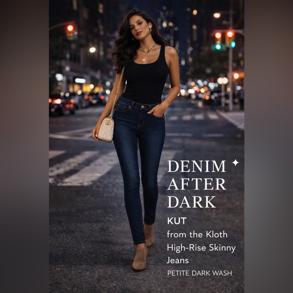 Kut from the Kloth Denim - Size 6P • KUT from the Kloth High-Rise Skinny Jeans – Petite Dark Wash